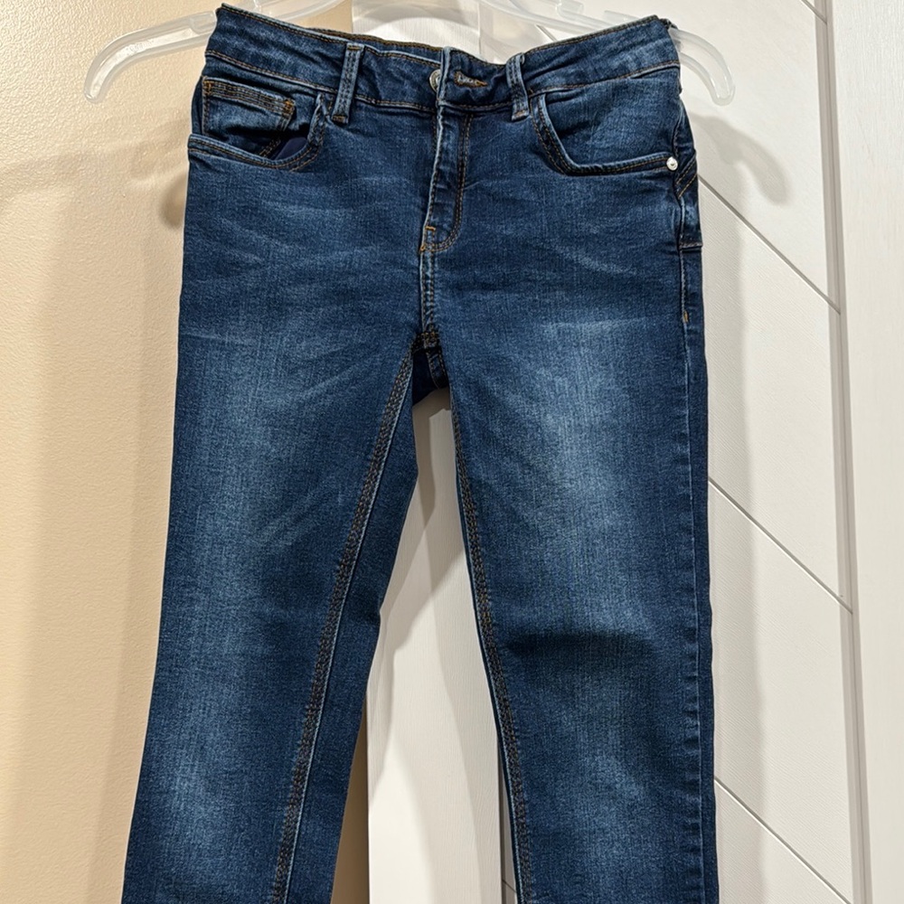 Mango Blue Skinny Jeans with Subtle Fading